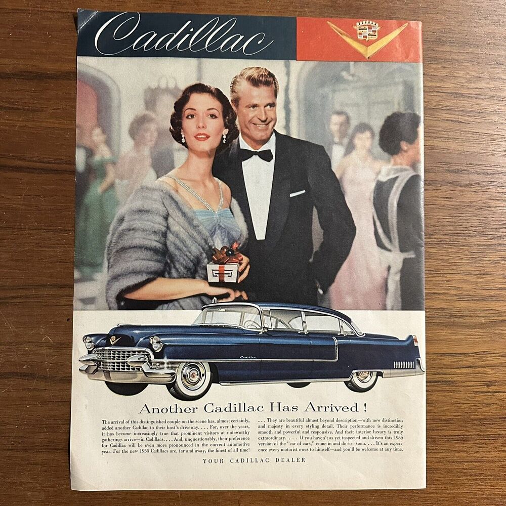 1954 VTG Original Magazine Ad Another CADILLAC Dark Blue Has Arrived Hard Top